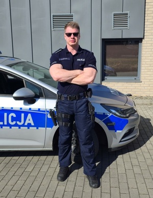 mł. asp. Dawid Maciążek.