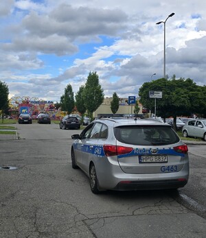 Radiowóz podczas zabezpieczenia Dni Libiąża.