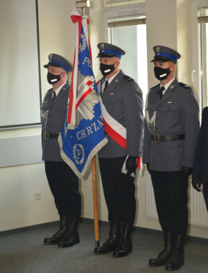 Poczet sztandarowy KPP w Chrzanowie